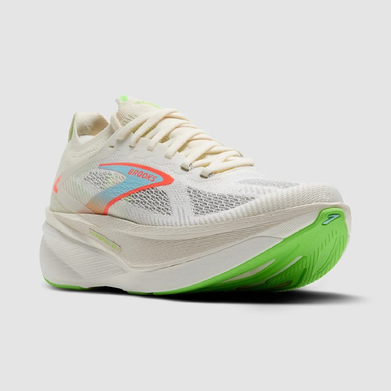 Brooks Women's Hyperion Max 3 Running Shoes - Coconut/Green Gecko/Pink Clay, UK 4