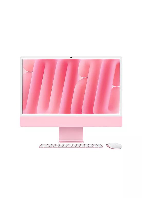 Apple 24-Inch iMac with M4 Chip, 16GB RAM, 256GB SSD, 4.5K Retina Display in Pink