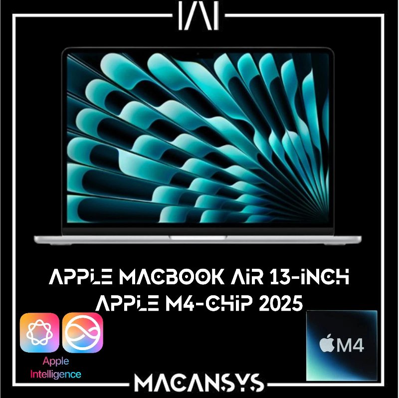 Apple MacBook Air 13.6-inch M4 10-Core CPU 16GB RAM 512GB SSD Silver Laptop