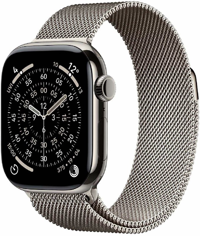 Apple Watch Series 11 GPS + Cellular 42mm Natural Titanium Case with Natural Milanese Loop