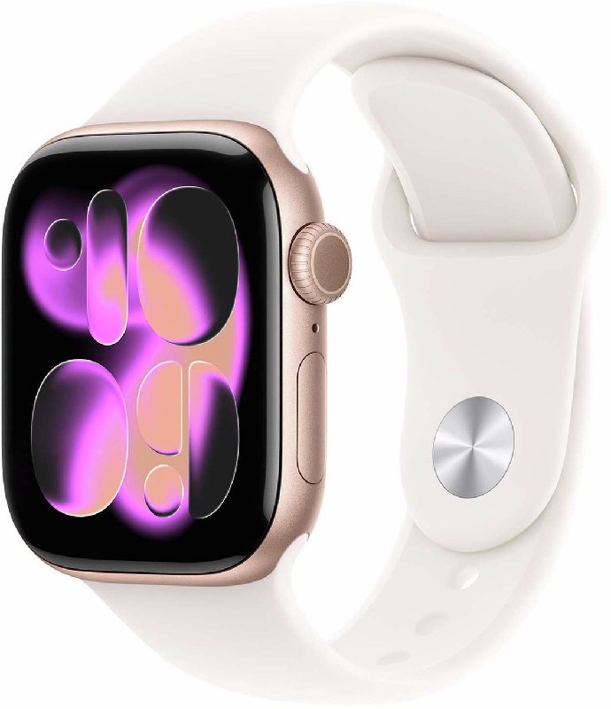 Apple Watch Series 11 GPS + Cellular 42mm Rose Gold Aluminium Case with Light Blush Sport Band - M/L