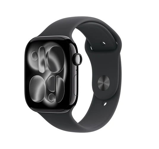 Apple Watch Series 11 GPS 46mm Jet Black Aluminium Case with Black Sport Band (M/L)