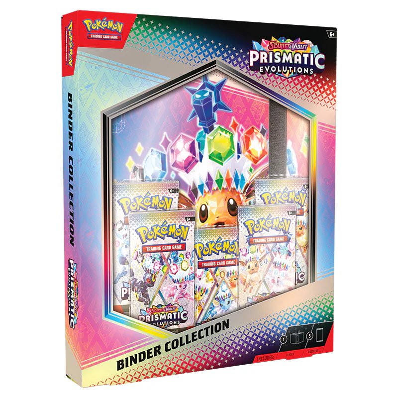 Pokémon Scarlet & Violet Prismatic Evolutions Binder Collection with 5 Booster Packs