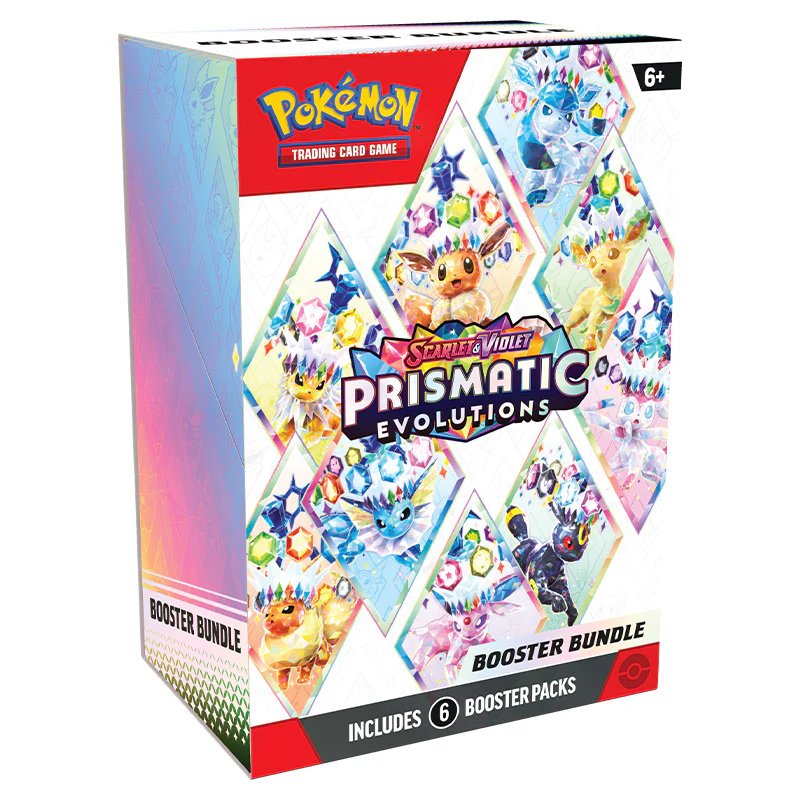 Pokémon Scarlet & Violet Prismatic Evolutions Booster Bundle - 6 Booster Packs