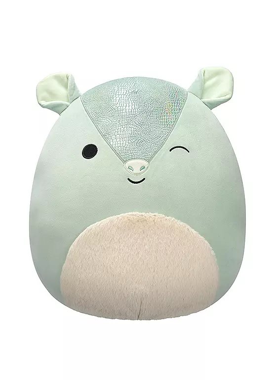 Squishmallows 16 Inch Arilla The Winking Green Armadillo Plush with Fuzzy Belly