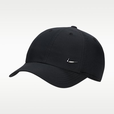 Nike Dri-FIT Club Kids' Unstructured Metal Swoosh Cap - Black/Metallic Silver