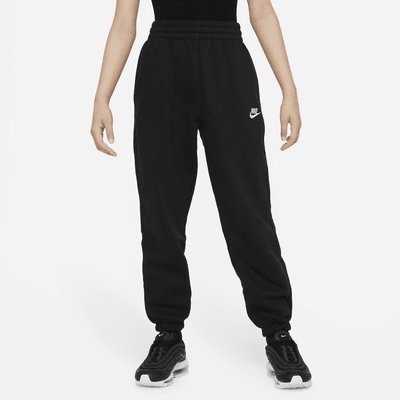 Nike Sportswear Club Fleece Kids' Loose Trousers - Black/White - XS