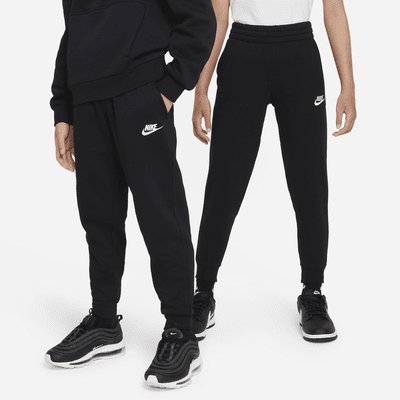 Nike Sportswear Club Fleece Older Kids' Joggers - Black/White - Size XS