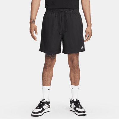 Nike Club Men's Woven Flow Shorts - Black/White - XS