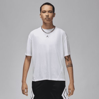 Jordan Sport Women's Diamond Short-Sleeve Top - White/Black - Size XS