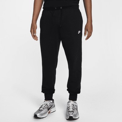Nike Club Men's French Terry Joggers - Black/Black/White - XS