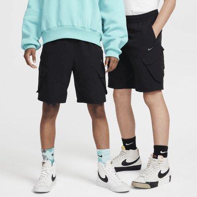 Nike Sportswear City Utility Older Kids' Cargo Shorts - Black/Black - XS