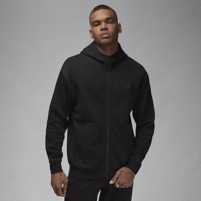 Jordan Sport Hoop Fleece Men's Dri-FIT Full-Zip Hoodie - Black/Dark Shadow - Size XS