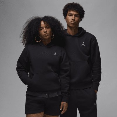 Jordan Brooklyn Fleece Men's Pullover Hoodie - Black/White - XS