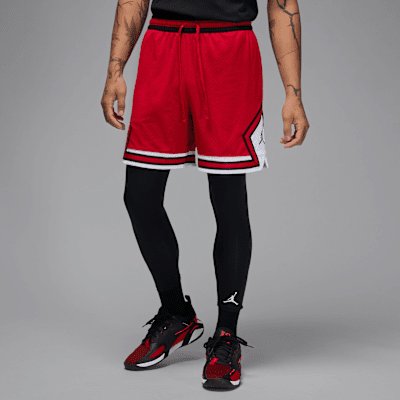 Jordan Sport Men's Dri-FIT Mesh Diamond Shorts - Gym Red/White/Black - XS
