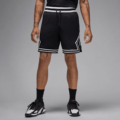 Jordan Sport Men's Dri-FIT Mesh Diamond Shorts - Black/White/White - Size XS