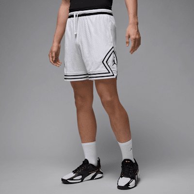 Jordan Sport Men's Dri-FIT Mesh Diamond Shorts - White/Black/Black - XS