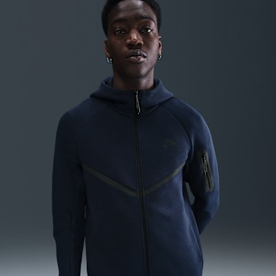 Nike Tech Men's Fleece Windrunner Jacket - Obsidian/Black - XS
