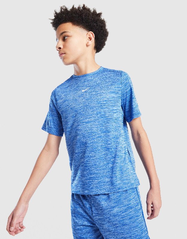 Nike Multi Older Kids' Dri-FIT Short-Sleeve Top - Game Royal/University Blue/White - Size XS