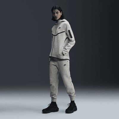 Nike Tech Fleece Women's Mid-Rise Joggers - Dark Grey Heather/Black - Size XS