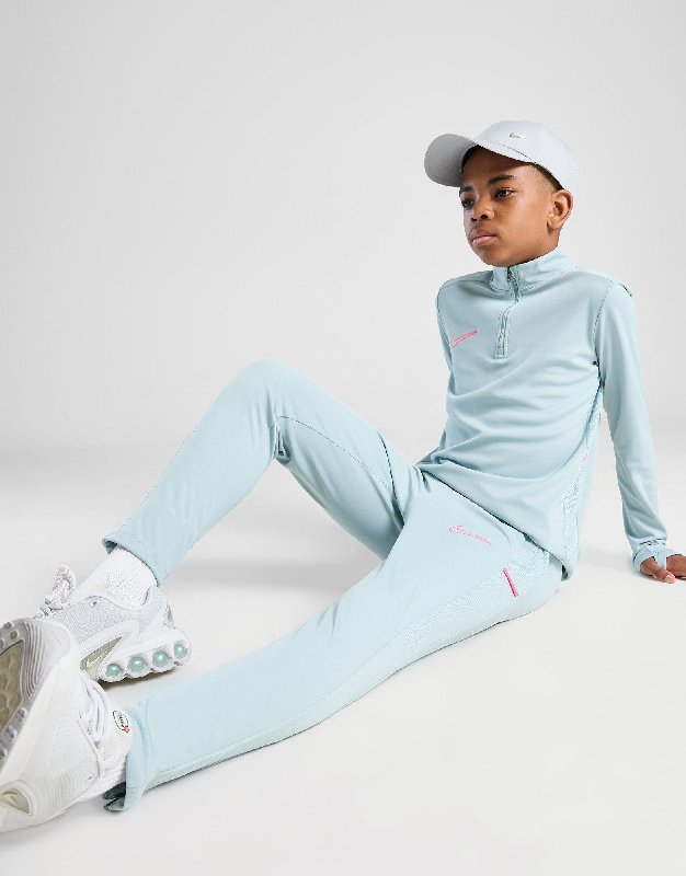 Nike Academy Older Kids' Dri-FIT Football Pants - Ocean Cube/Hyper Pink - Size XS