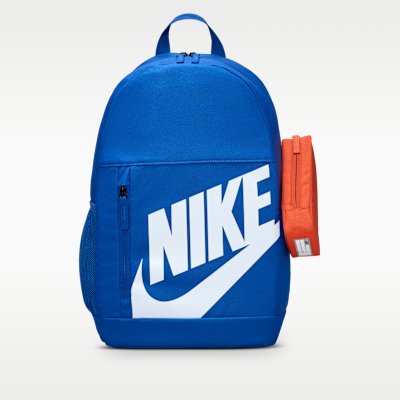 Nike Older Kids' Backpack, 20 Litre Capacity, Game Royal/Orange/White