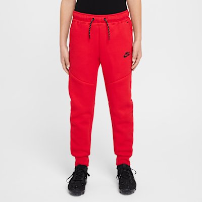 Nike Tech Fleece Older Kids' Joggers - University Red/Black/Black - Size XS