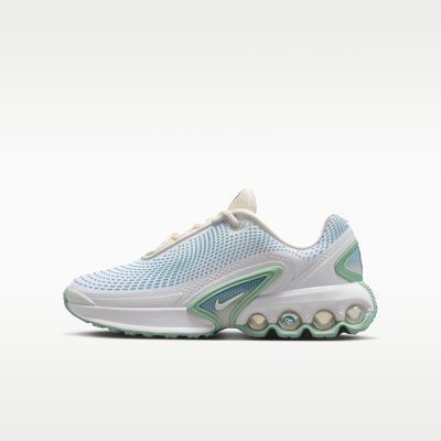 Nike Air Max Dn Kids' Shoes - Soft Pearl/Vast Grey/Denim Turquoise - Size 3.5Y