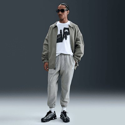 Nike Club Men's Cuffed Fleece Trousers - Dark Grey Heather, XS