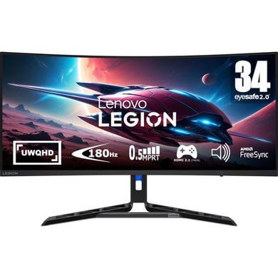 Lenovo Legion R34W-30 34" QHD 180Hz UltraWide Curved Gaming Monitor