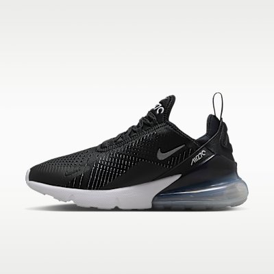 Nike Air Max 270 Women's Shoes - Black/White/Metallic Silver - Size 5