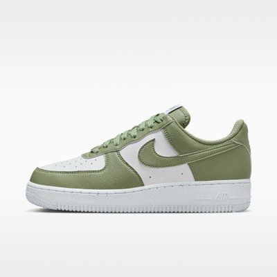 Nike Air Force 1 '07 Next Nature Women's Shoes - White/White/Oil Green - Size 5