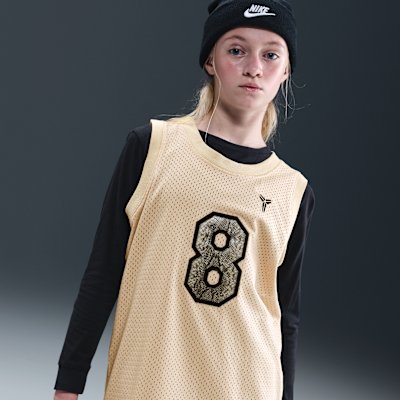 Nike Kobe Older Kids' Basketball Jersey - Sand Drift/Black - Size XS