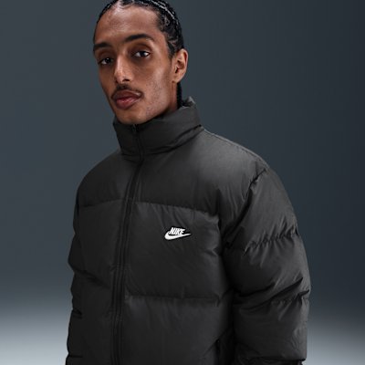 Nike Sportswear Club Men's Therma-FIT Down Puffer Jacket - Black/White - XS