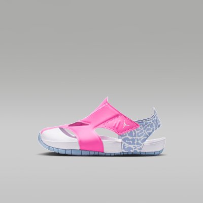 Jordan Flare Younger Kids' Shoes in Pink Glow/White/Cobalt Bliss, Size 11C