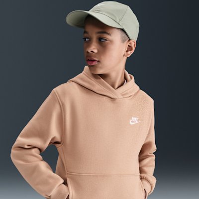 Nike Sportswear Club Fleece Kids' Hoodie - Hemp/White - XS