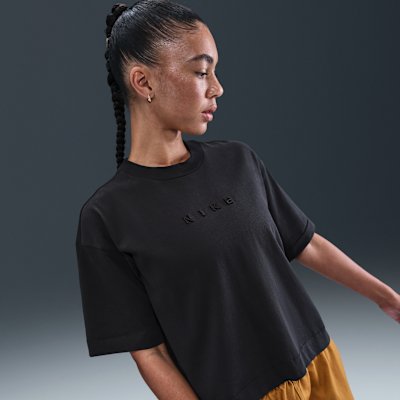 Nike Sportswear Women's Boxy Short-Sleeve T-Shirt - Black - Size XS