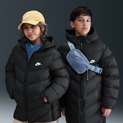 Nike Therma-FIT Loose-Fit Puffer Jacket - Black/White - Size XS