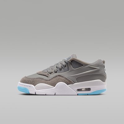 Jordan Air Jordan 4 RM Older Kids' Shoes - Flat Pewter/Photon Dust/White/Blue Chill - Size 3.5Y