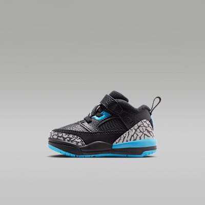 Jordan Spizike Low Baby/Toddler Shoes - Black/Gamma Blue/Wolf Grey - Size 2C