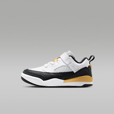 Jordan Spizike Low Younger Kids' Shoes - White/Metallic Gold/Black - Size 10.5C