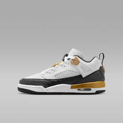 Jordan Spizike Low Kids' Shoes - White/Metallic Gold/Black - Size 3.5Y