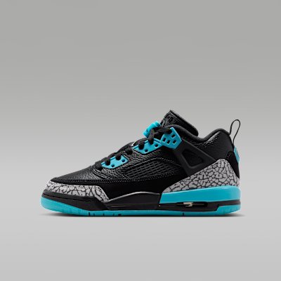 Jordan Spizike Low Kids' Shoes - Black/Gamma Blue/Wolf Grey - Size 3.5Y