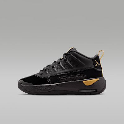 Jordan Max Aura 7 Older Kids' Shoes - Black/Black/Metallic Gold - Size 3.5Y