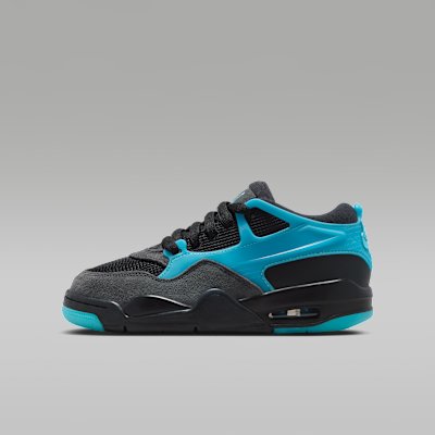 Jordan Air Jordan 4 RM Older Kids' Shoes - Black/Anthracite/Gamma Blue - Size 3.5Y