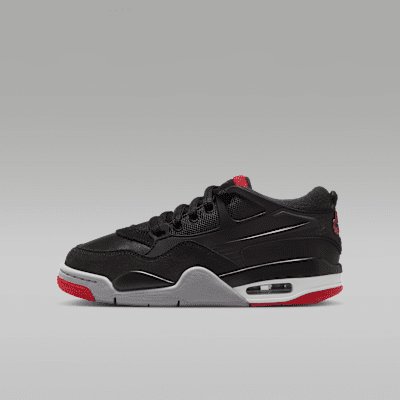 Jordan Air Jordan 4 RM Older Kids' Shoes - Black/Wolf Grey/White/Varsity Red - Size 3.5Y