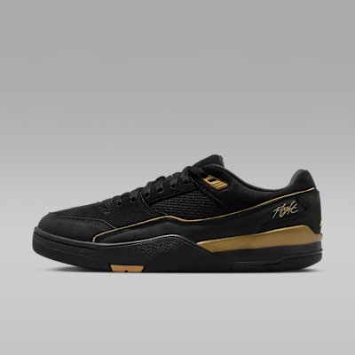 Jordan Flight Court Men's Shoes - Black/Metallic Gold - Size 7