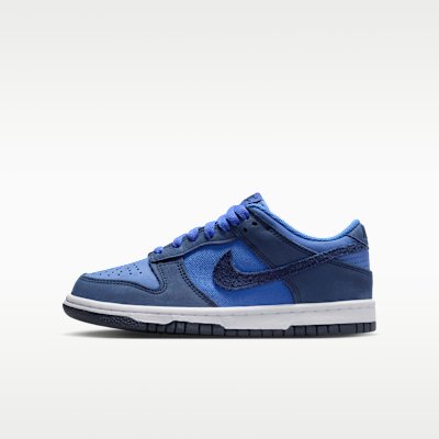 Nike Dunk Low SE Older Kids' Shoes - Comet Blue/White/Midnight Navy - Size 3.5Y