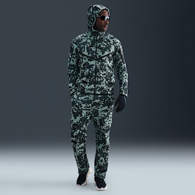Nike Tech Men's Open-Hem Fleece Camo Trousers - Cannon/Black - XS