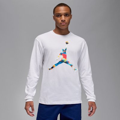 Jordan Flight Men's Long-Sleeve Crewneck T-Shirt - White - XS